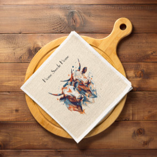 Scandi Farmhouse Cattle, custom Napkin