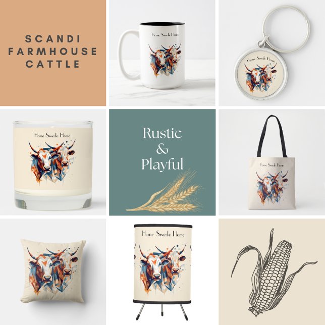 Scandi Farmhouse Cattle, custom Playing Cards (Creator Uploaded)