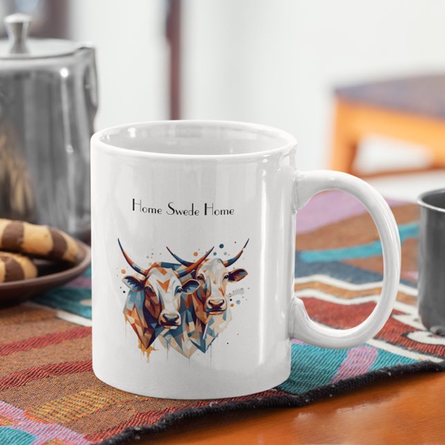Scandi Farmhouse Cattle, custom Two-Tone Coffee Mug (Creator Uploaded)