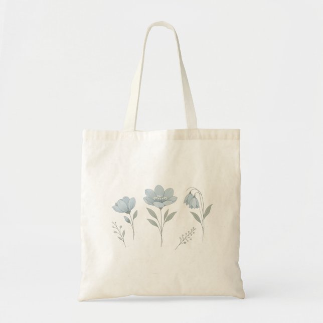 Scandi Flower Tote Bag (Front)