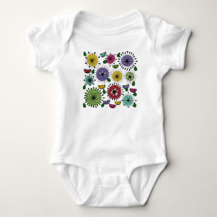 Scandi Flowers Baby Bodysuit