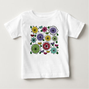 Scandi Flowers Baby T-Shirt