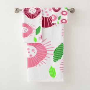 Scandi Flowers Bath Towel Set
