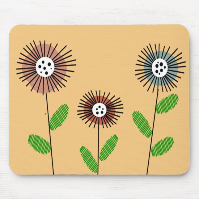 Scandi Flowers  Mouse Pad (Front)