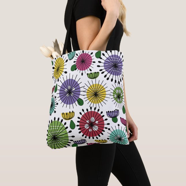 Scandi Flowers Tote Bag (Close Up)