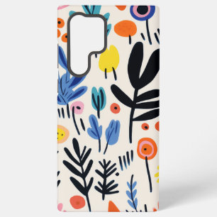 Scandi Folk Floral Nordic Botanical Art Samsung Galaxy Case