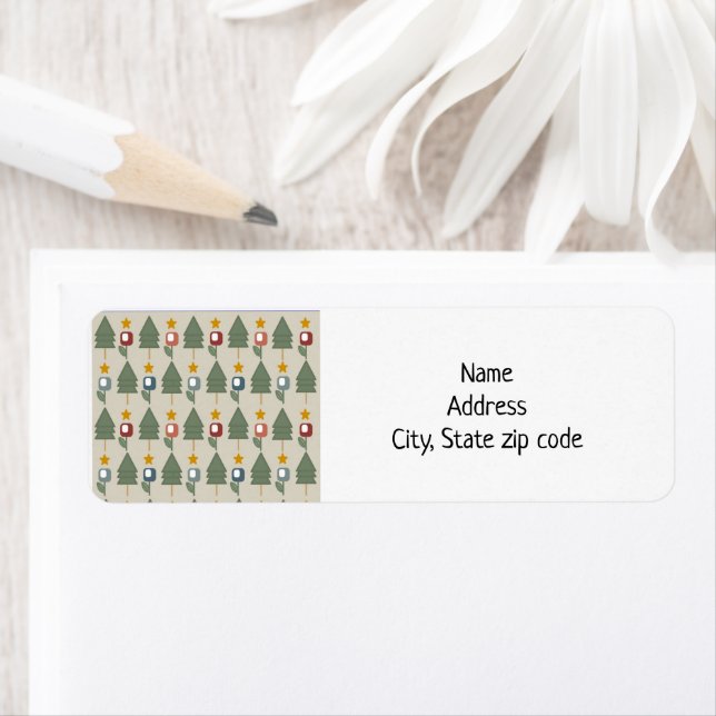 Scandi Forest Return Address Label (Insitu)