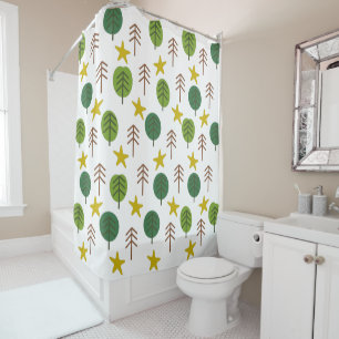 Scandi Forest  Shower Curtain