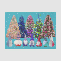 Scandi Gnomes Christmas Scene Tissue Paper