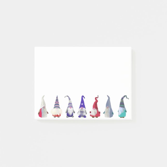 Scandi Gnomes Group Christmas Post-it Notes (Front)