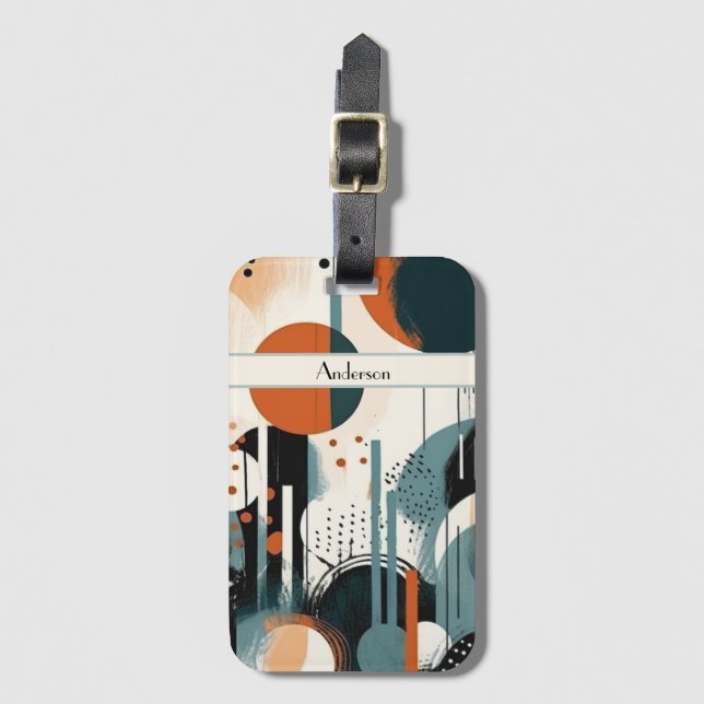 Scandi Groove, custom    Luggage Tag (Front Vertical)