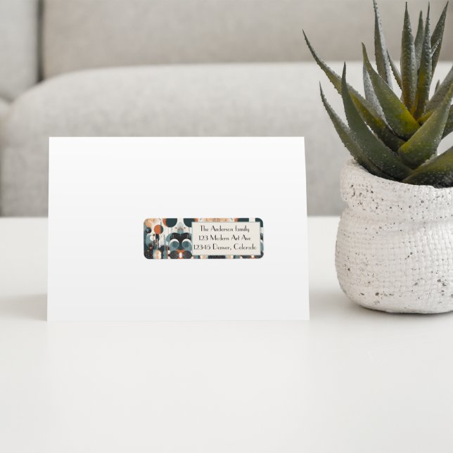 Scandi Groove, custom    Return Address Label (Creator Uploaded)