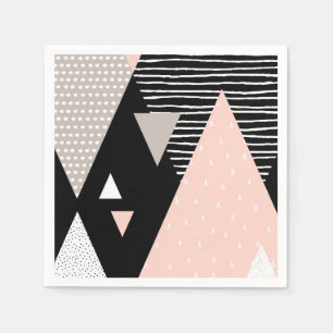Scandi Mountain Peak Design Napkin