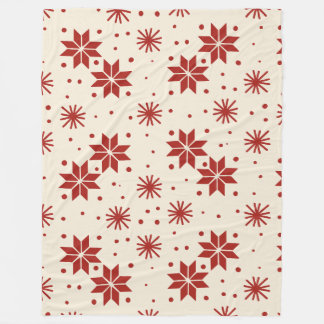 Scandi Starburst Snowflake Fleece Blanket