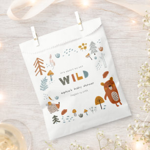 Scandi Wild Tropical Woodland Animals Baby Shower Favour Bag