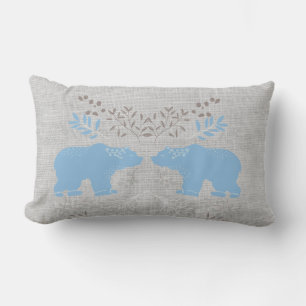 Scandia Blue Bears Lumbar Cushion