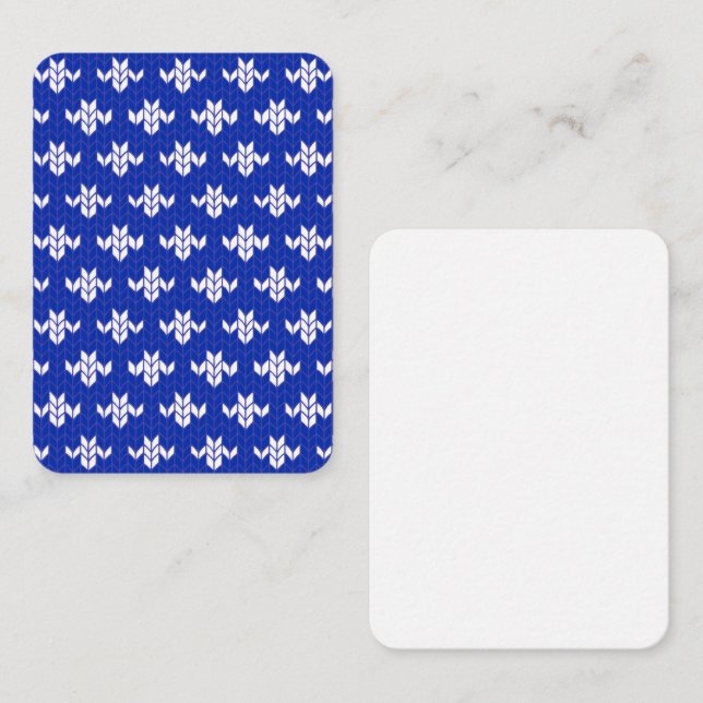 SCANDIA BLUE KNIT 3.5x2.5 Flat Card / Vertical (Front/Back)