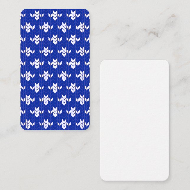 SCANDIA BLUE KNIT 3.5x2 Flat Card / Vertical (Front/Back)