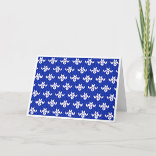 SCANDIA BLUE KNIT Greeting Card / Horizontal