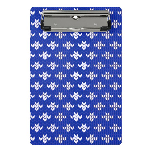 SCANDIA BLUE KNIT Mini Clipboard (Front)