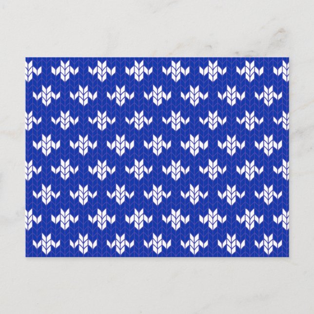 SCANDIA BLUE KNIT Postcard / Horizontal (Front)