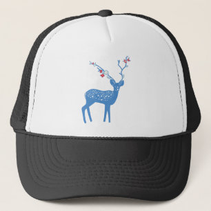 Scandia Fox Deer Christmas Scandivian Nordic Trucker Hat