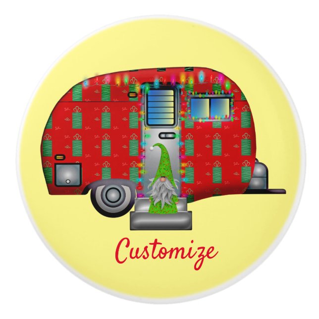 Scandia Gnome Caravan Thunder_Cove Ceramic Knob (Front)