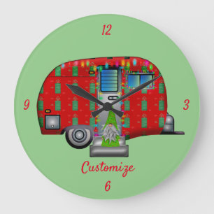 Scandia Gnome Caravan Thunder_Cove  Large Clock