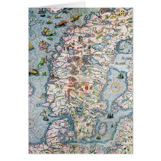 Scandinavia, detail from the Carta Marina (Front)