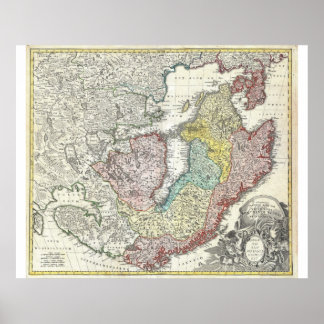 Scandinavia Finland Denmark Map Poster