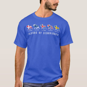 Scandinavia Flags Elk Colours Sweden friends T-Shirt