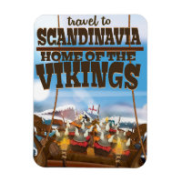 Scandinavia home of the vikings cartoon poster