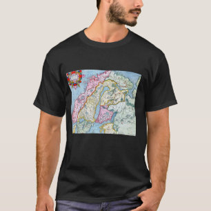 Scandinavia Map Gerardus Mercator Scandinavian Old T-Shirt