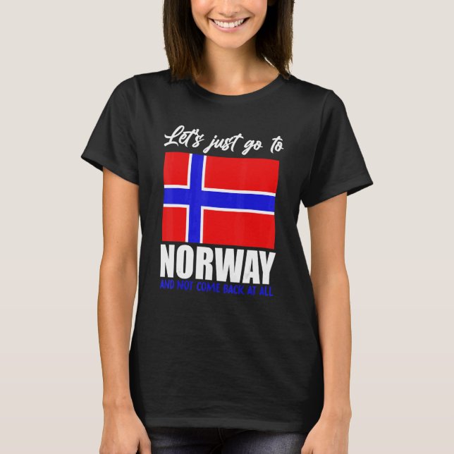 Scandinavia   Norwegian Flag Nordic Country Norway T-Shirt (Front)