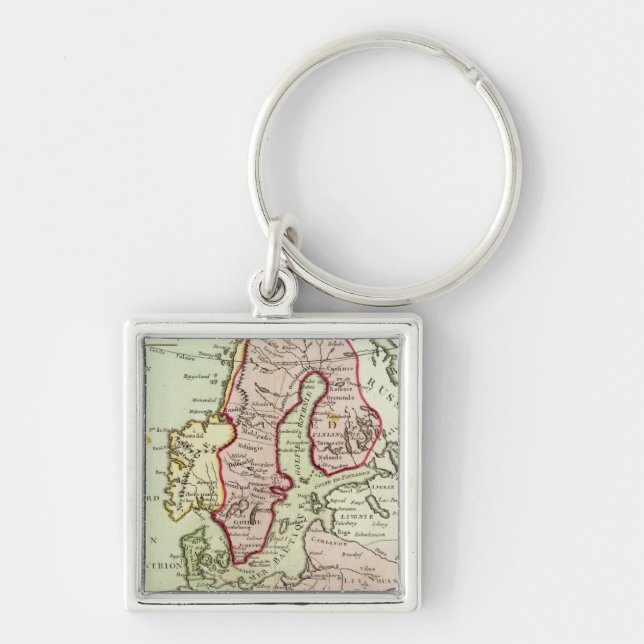 Scandinavia, Sweden, Denmark Key Ring (Front)