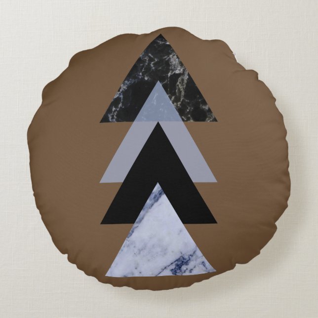 Scandinavian Abstract #883 Round Cushion (Back)