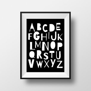 Scandinavian Alphabet, Kids Room Wall Decor