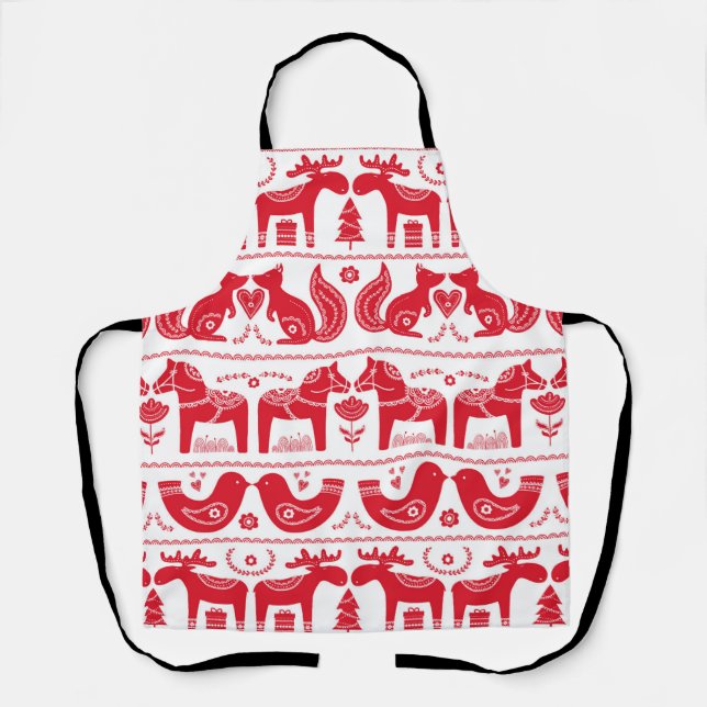 Scandinavian Animals Print Apron (Front)