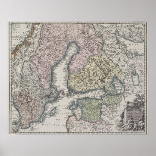 Scandinavian Antique Map Poster