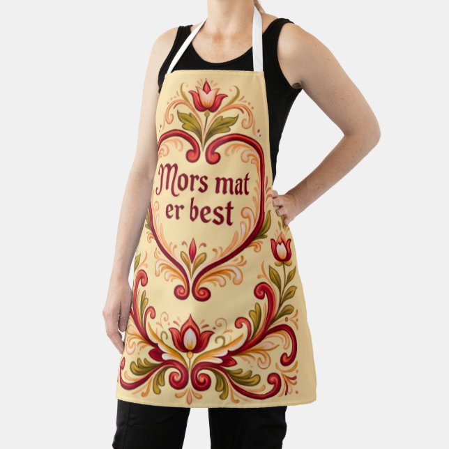 Scandinavian Apron, Mors mat er best Apron (Insitu)
