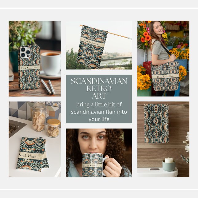 Scandinavian Art Deco customisable 7.5 Cm Round Badge (Creator Uploaded)