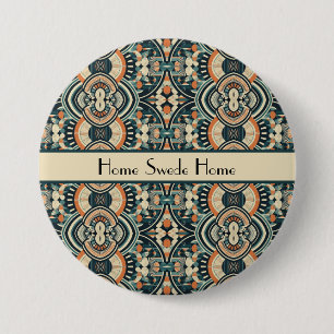 Scandinavian Art Deco customisable 7.5 Cm Round Badge