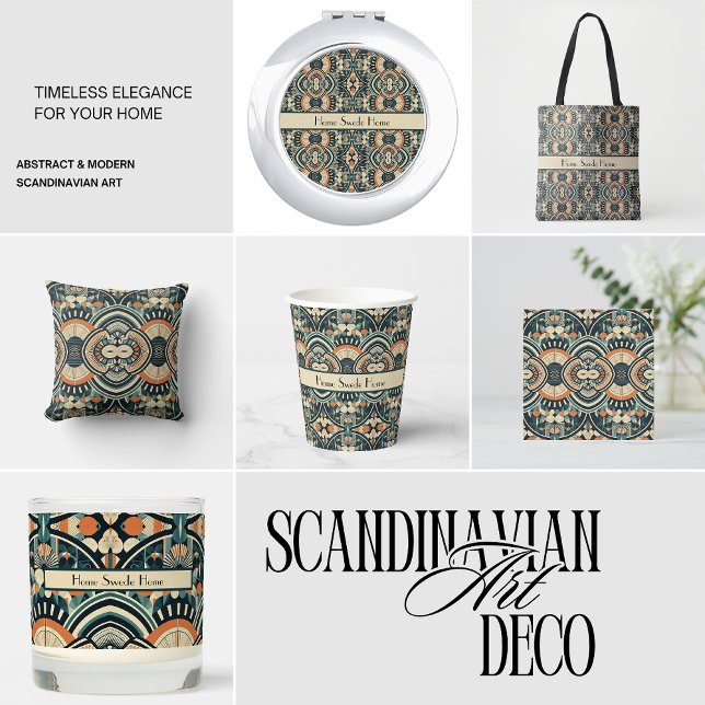 Scandinavian Art Deco customisable  Paper Plate (Creator Uploaded)