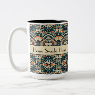 Scandinavian Art Deco customisable Two-Tone Coffee Mug