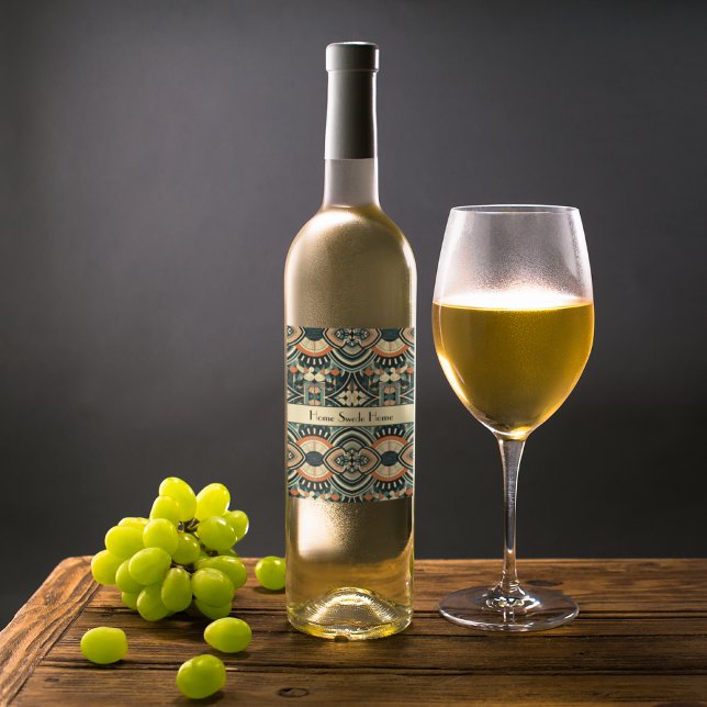 Scandinavian Art Deco customisable  Wine Label (Creator Uploaded)