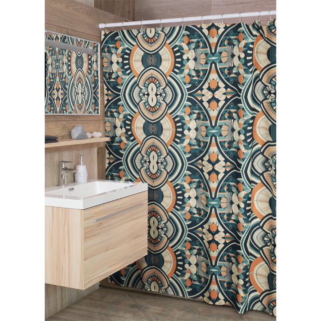 Scandinavian Art Deco Shower Curtain (Creator Uploaded)