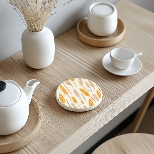 Scandinavian Autumn Leaf Stone Coaster