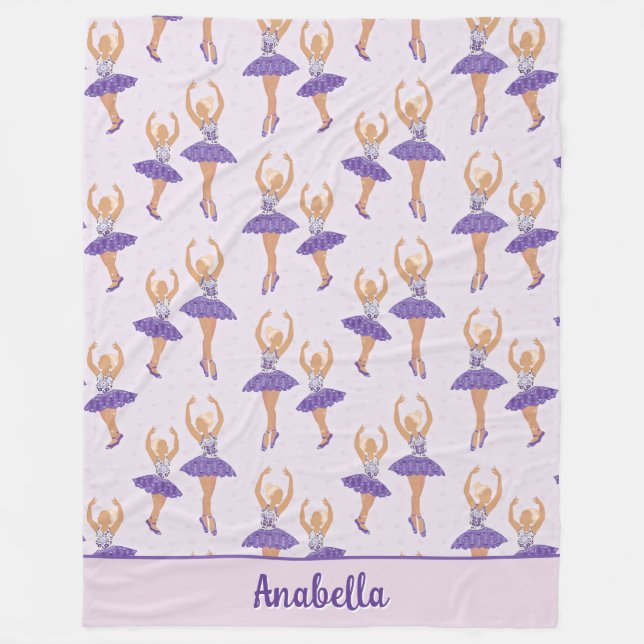 Scandinavian Ballet Ballerina Custom Fleece Blanket (Front)