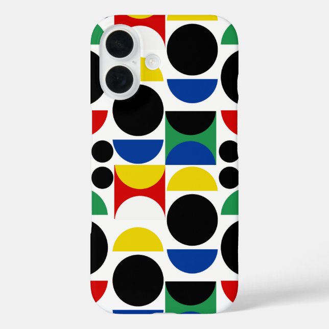 Scandinavian Bauhaus Mid-Century Pattern Case-Mate iPhone Case (Back)