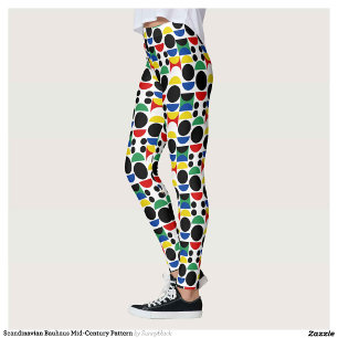 Scandinavian Bauhaus Mid-Century Pattern Leggings